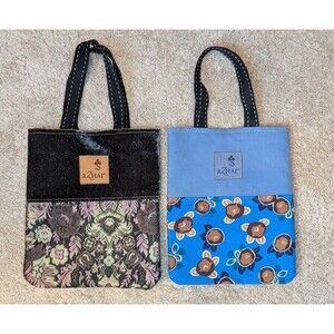 Azhar Small Tote Bundle Lot Of 2 Bohemian Pouch Colorful Fabric Bags